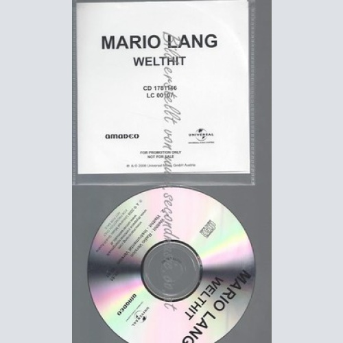 CD--PROMO--MARIO LANG--WELTHIT--2 TRACKS