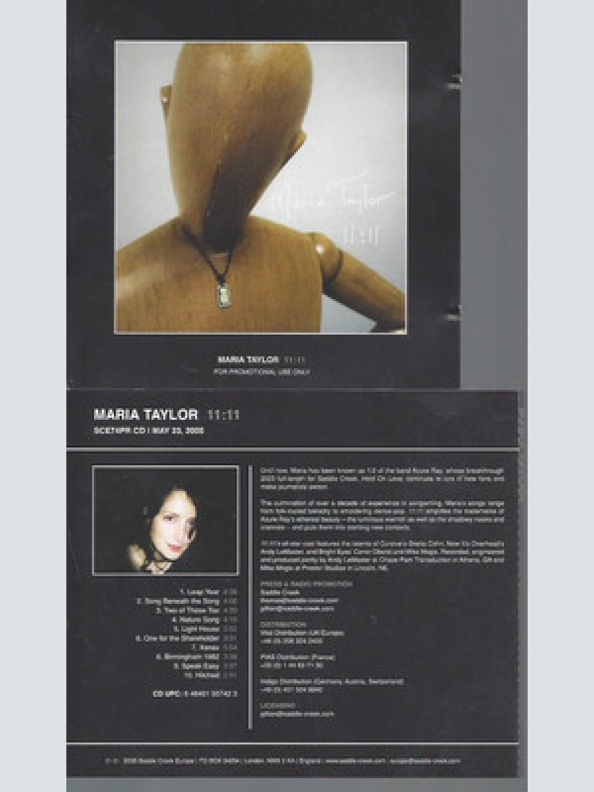 CD--PROMO--MARIA TAYLOR--11:11