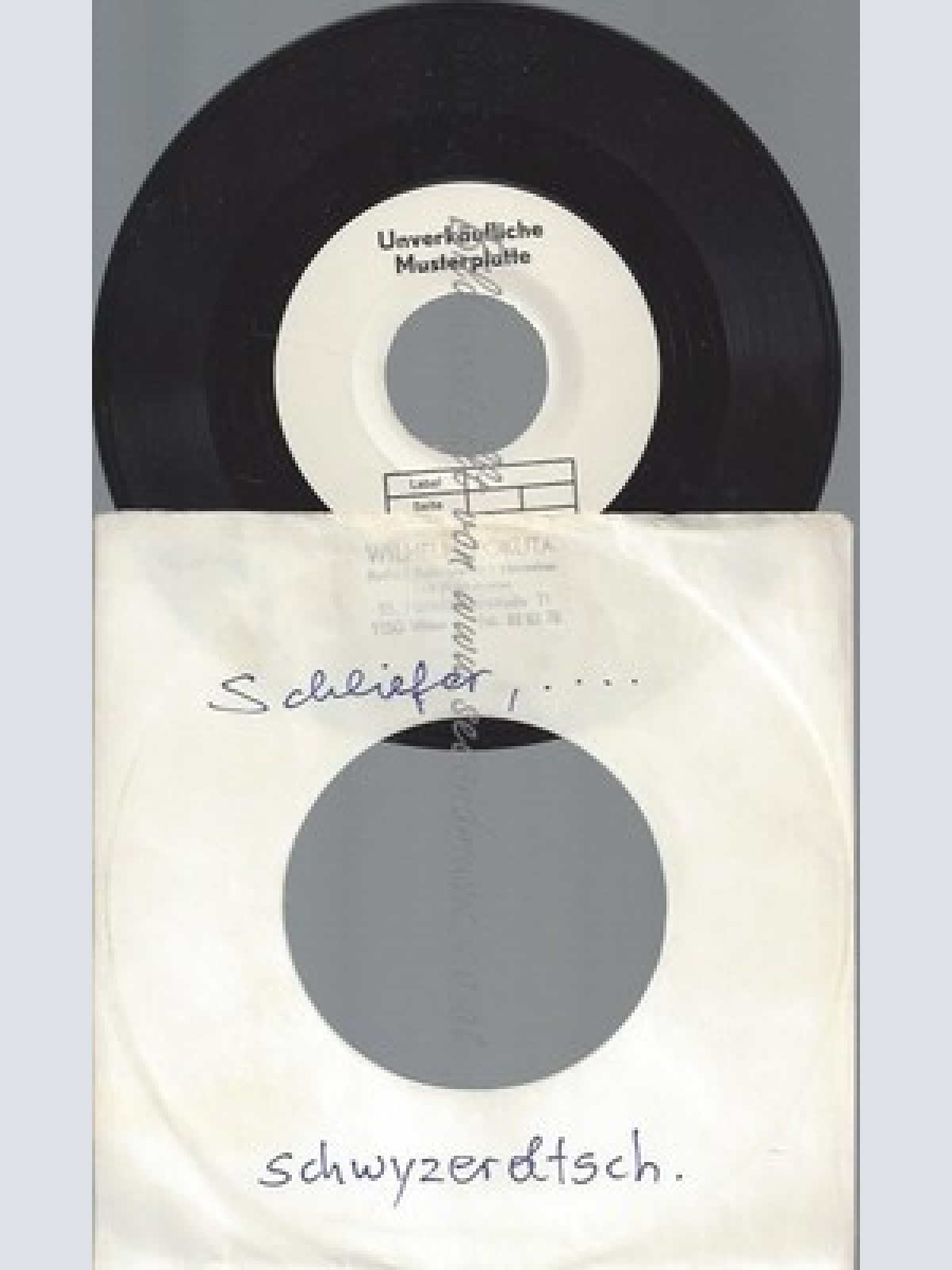 7"SCHLIEFERER--SCHWYZERDYTSCH--MUSTERPLATTE