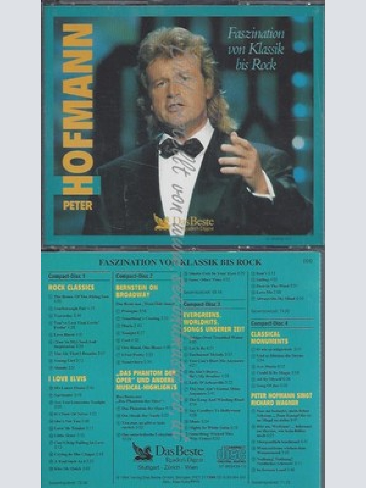 CD--READERS DIGEST--PETER HOFMANN--FASZINATION VONKLASSIK BIS ROCK--4CD
