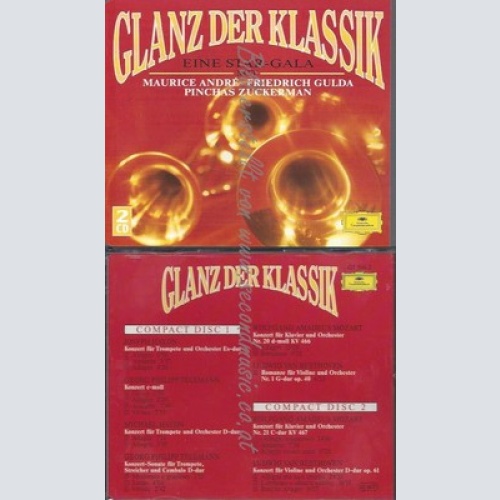 CD--GLANZ DER KLASSIK--EINE STAR GALA--GULDA-ZUCKEERMAN-MAURICE ANDRE--2CD
