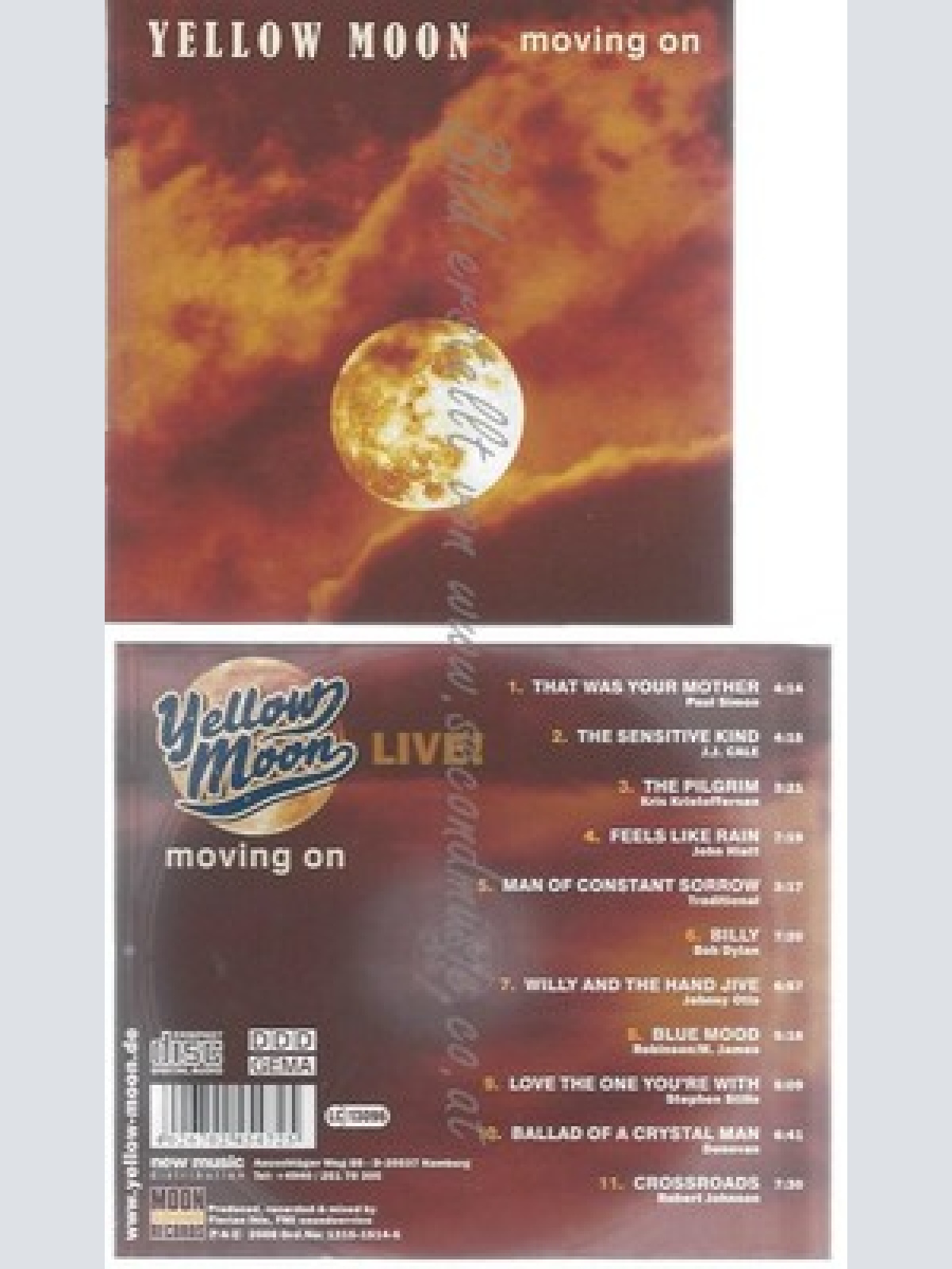 CD--YELLOW MOON -- -- MOVING ON-LIVE