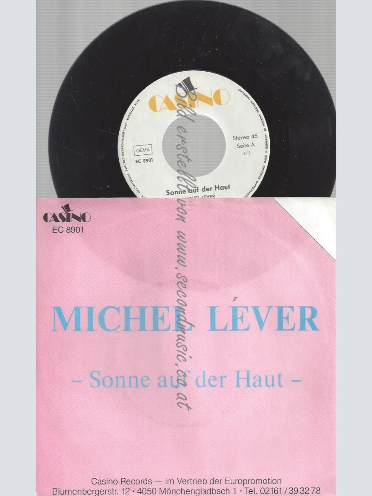7" Michel Lever  Sonne Auf Der Haut