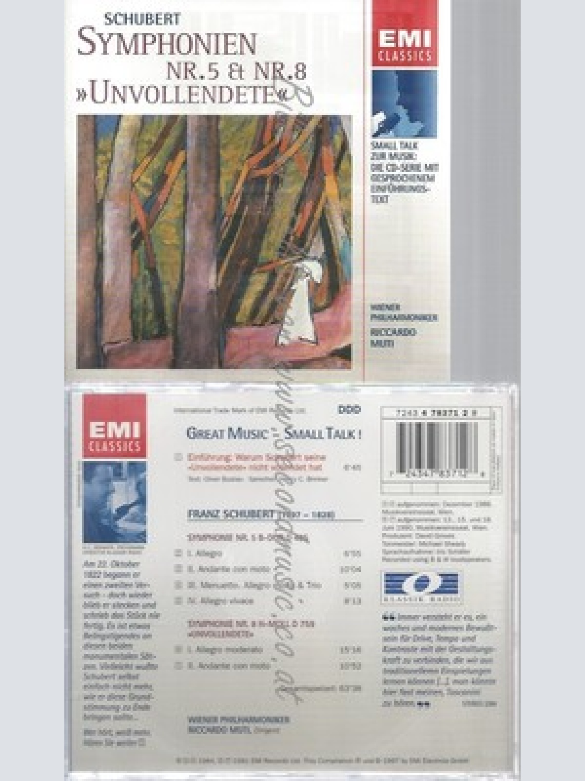 CD--RICARDO MUTI, WIENER PHILHARMONIKER -- UND FRANZ SCHUBERT ---- SMALL TALK -
