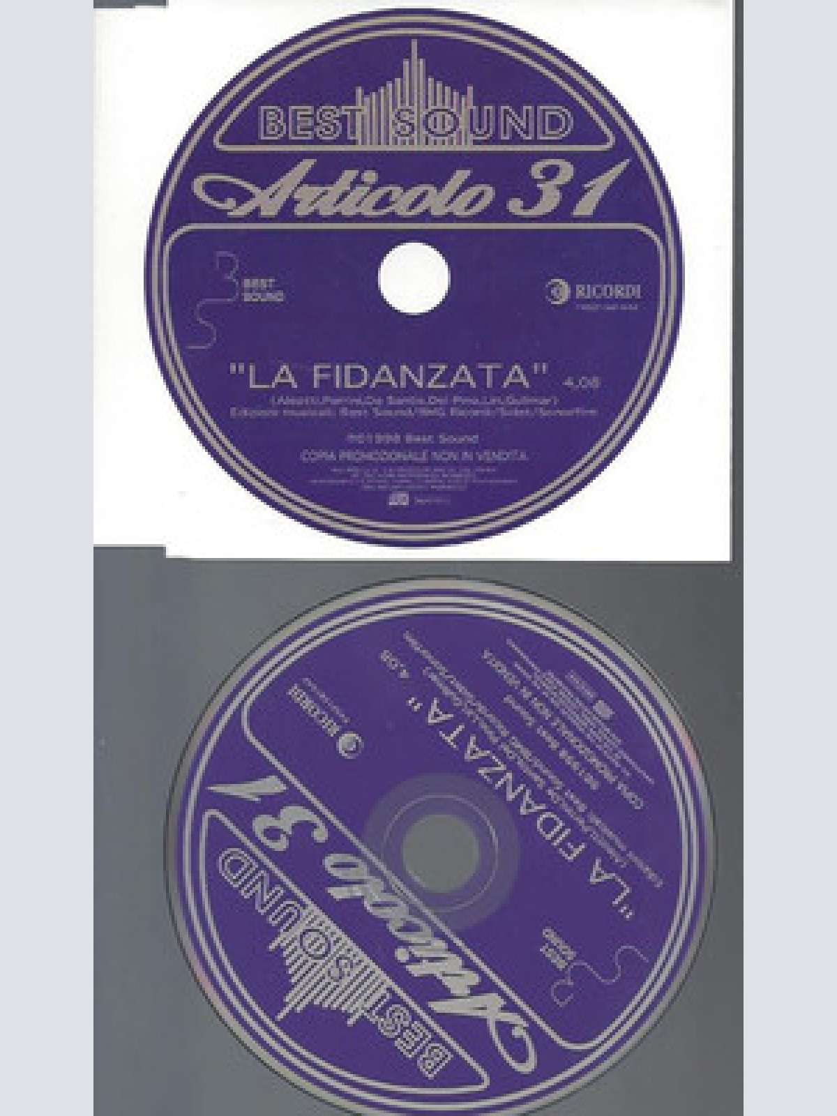 CD-ARTICOLO 31--LA FIDANZATA--1 TRACKS-PROMO