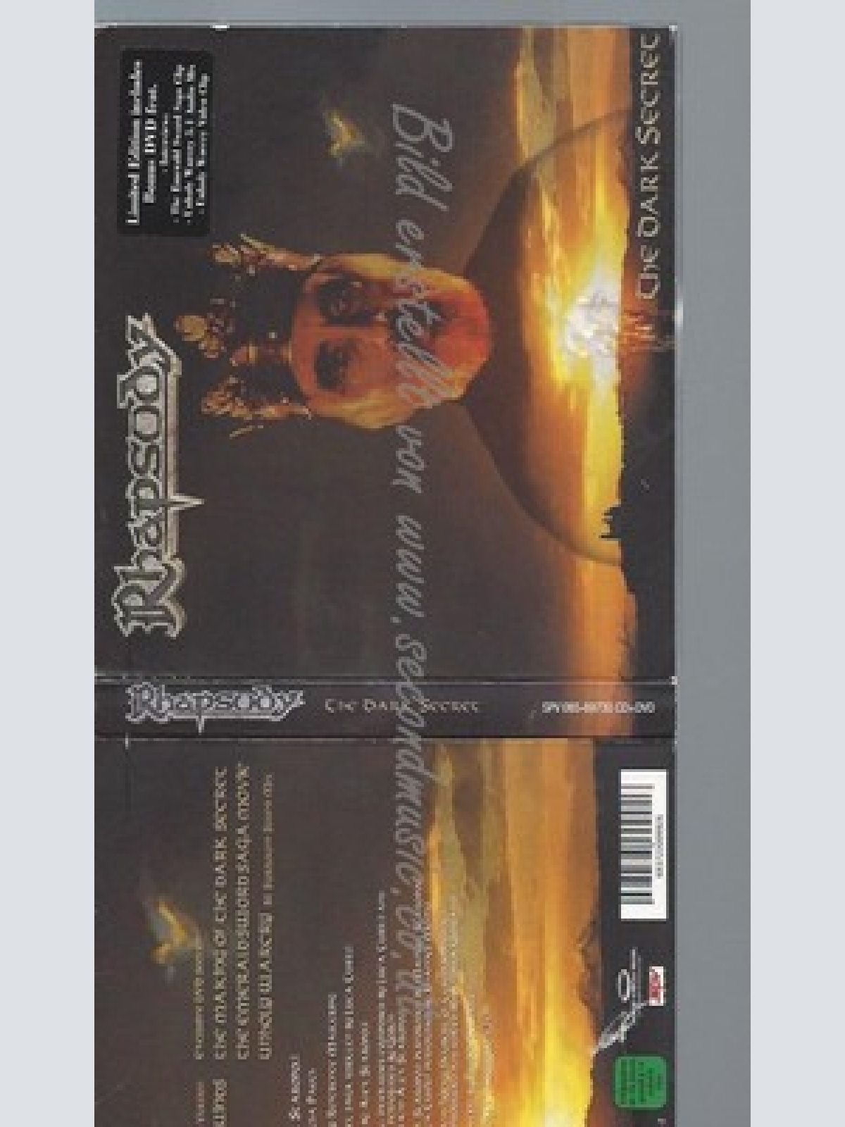 CD--TD. -CD + DVD- / RHAPSODY -- - SPECIAL EDITION -- THE DARK SECRET