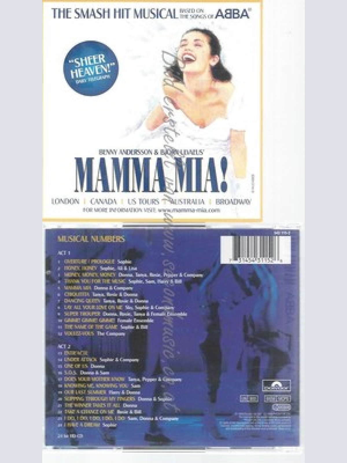 CD--MUSICAL UND ORIGINAL CAST -- -- MAMMA MIA