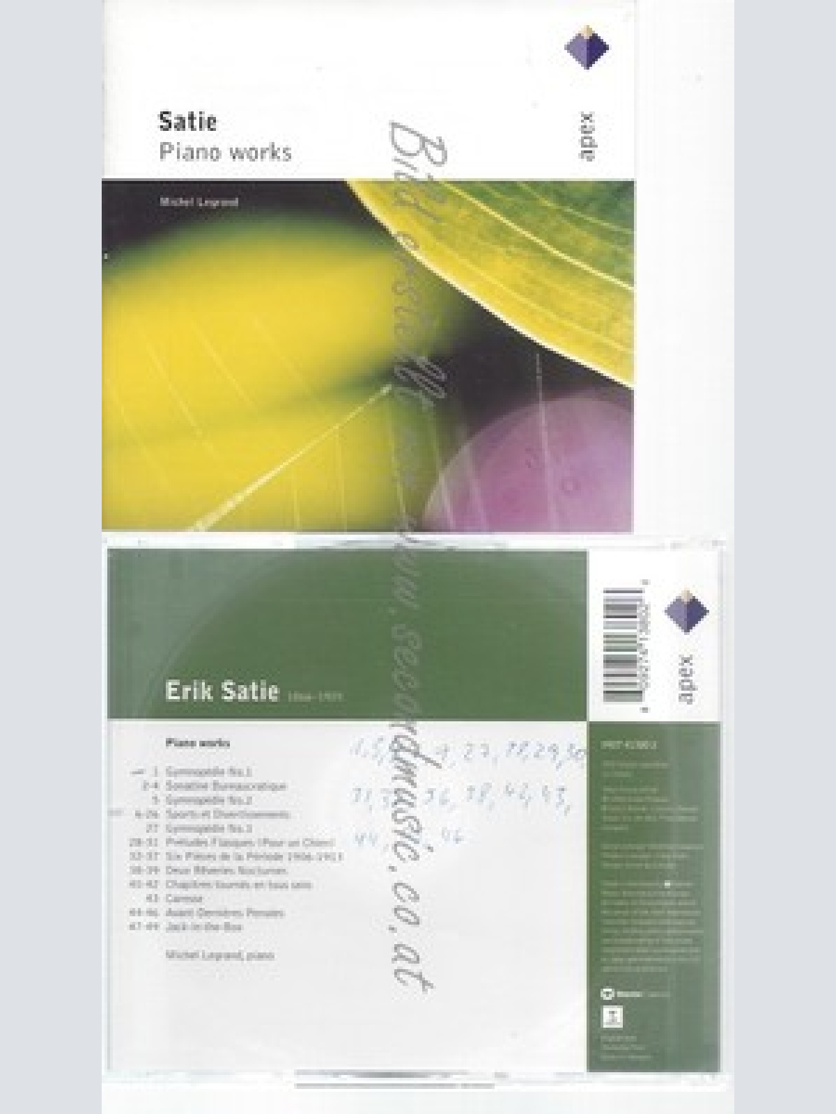 CD--MICHEL LEGRAND UND ERIK SATIE -- -- -- KLAVIERWERKE