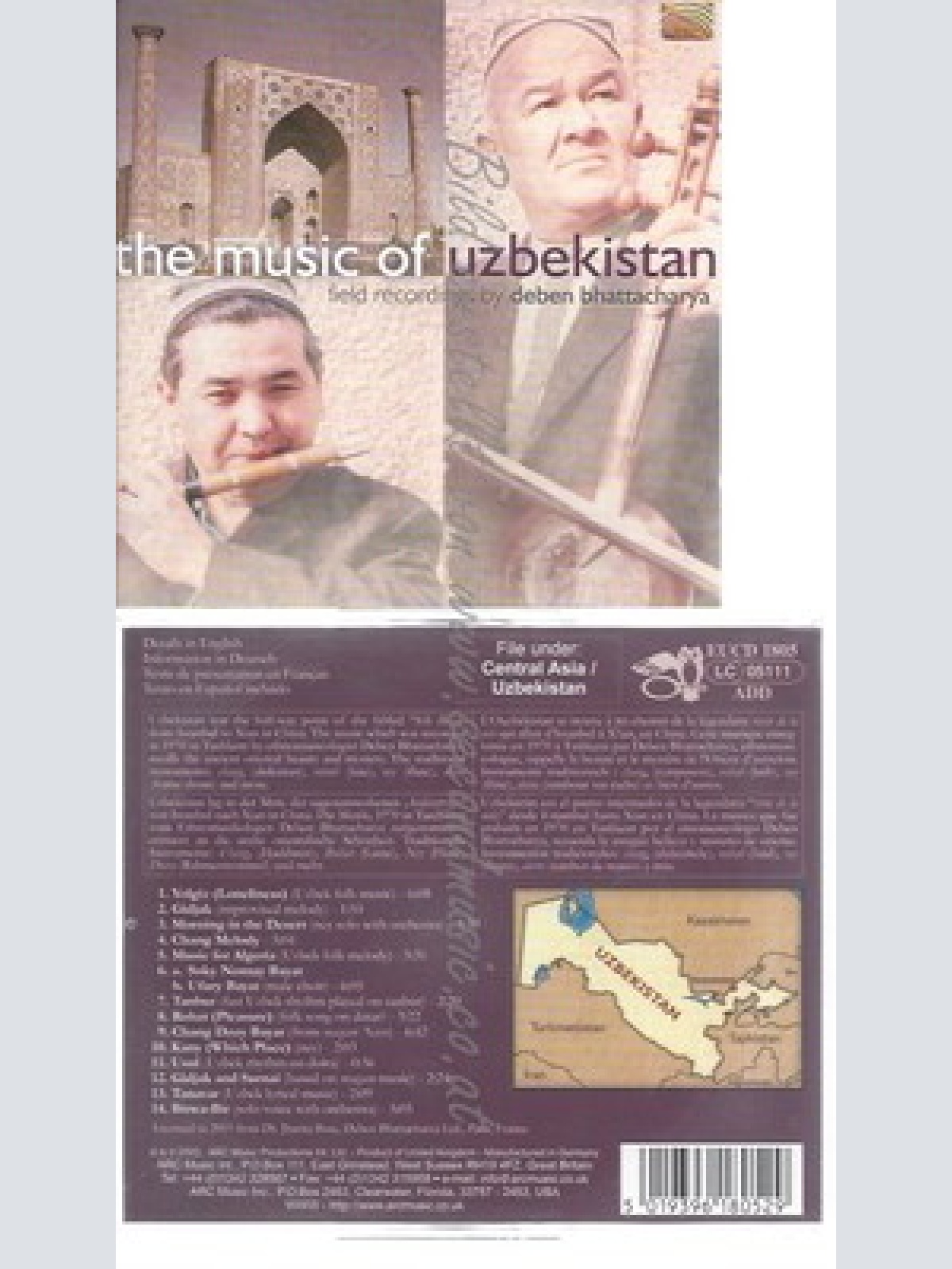 CD--DEBEN BHATTACHARYA -- -- THE MUSIC OF UZBEKISTAN