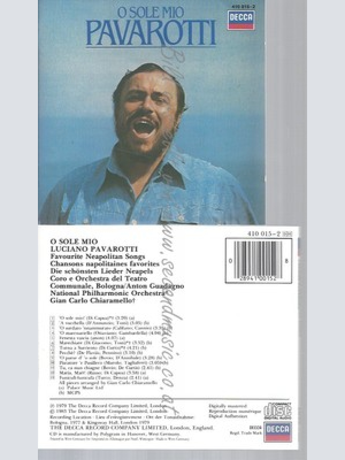 CD--LUCIANO PAVAROTTI UND VARIOUS -- -- -- LUCIANO PAVAROTTI SINGT NEAPOLITANISC