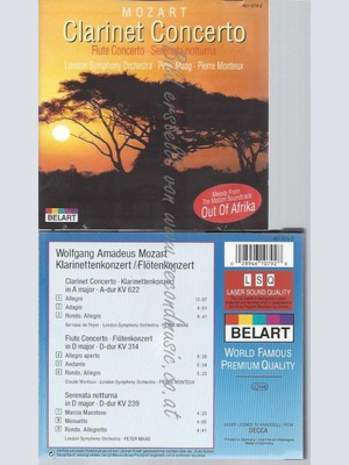 CD--PETER MAAG, PIERRE MONTEUX, LSO UND WOLFGANG AMADEUS MOZART -- -- -- KLARINE