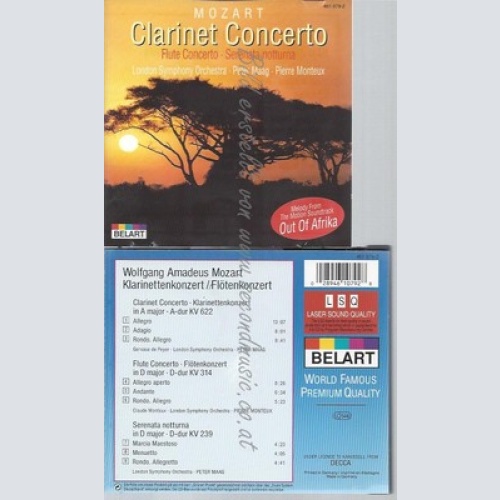 CD--PETER MAAG, PIERRE MONTEUX, LSO UND WOLFGANG AMADEUS MOZART -- -- -- KLARINE