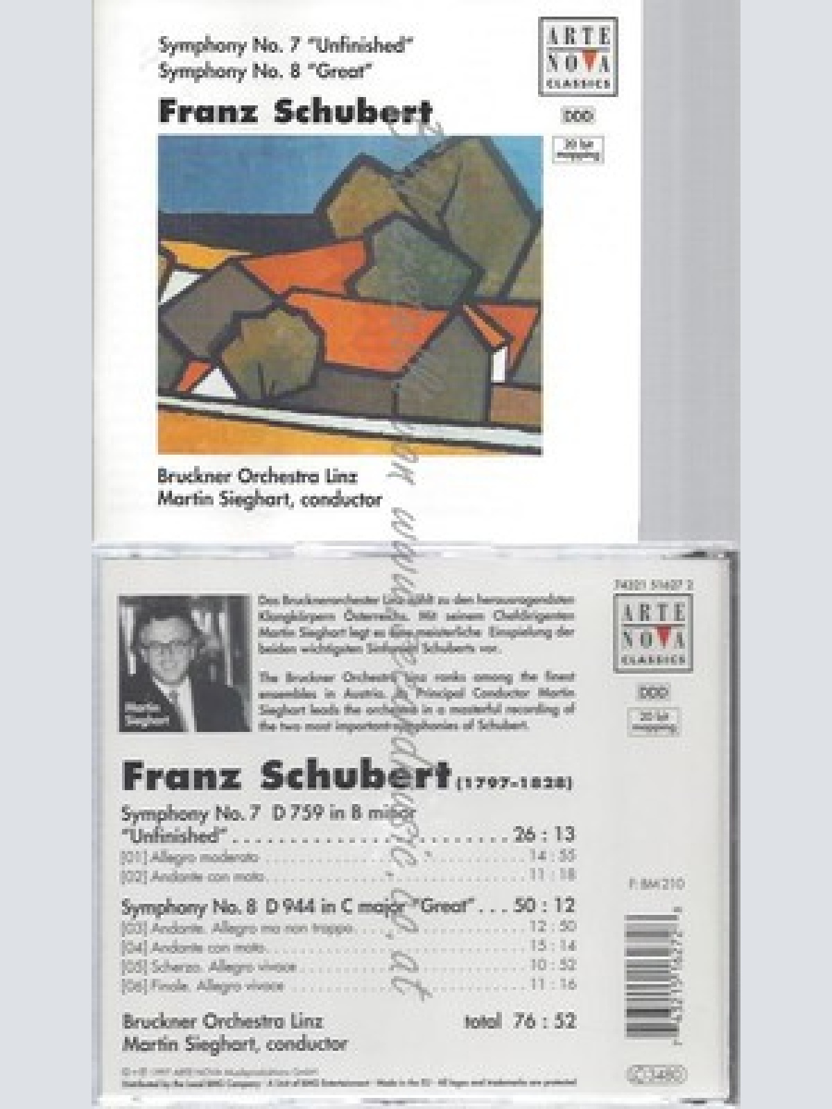 CD--MARTIN SIEGHART, BRUCKNER ORCHESTRA LINZ -- UND FRANZ SCHUBERT -- -- -- SCHU