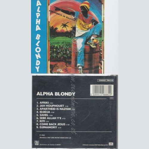 CD--ALPHA BLONDY -- -- APARTHEID IS NAZISM