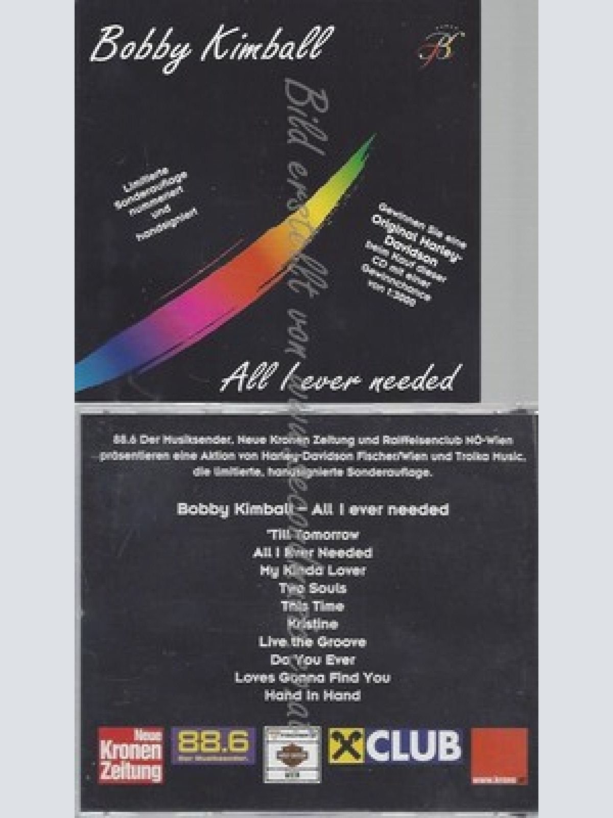 CD--BOBBY KIMBALL--ALL I EVER NEEDED--LIMITED
