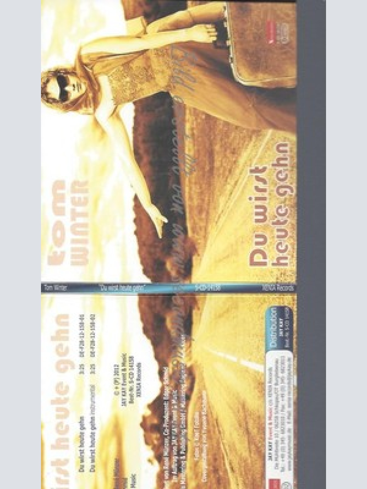 CD--TOM WINTER--DU WIRST HEUTE GEHN