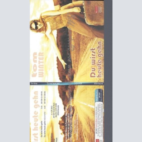 CD--TOM WINTER--DU WIRST HEUTE GEHN
