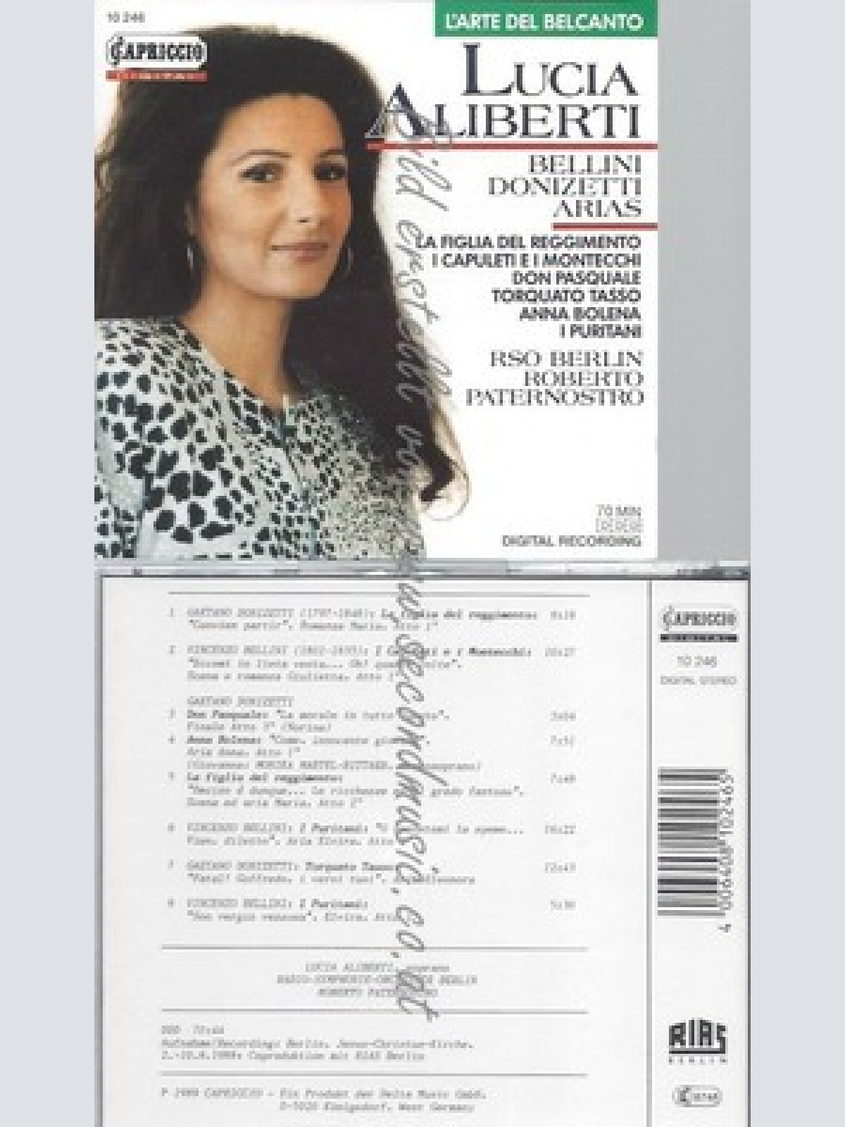 CD--LUCIA ALIBERTI UND VINCENZO BELLINI--L'ARTE DEL BELCANTO