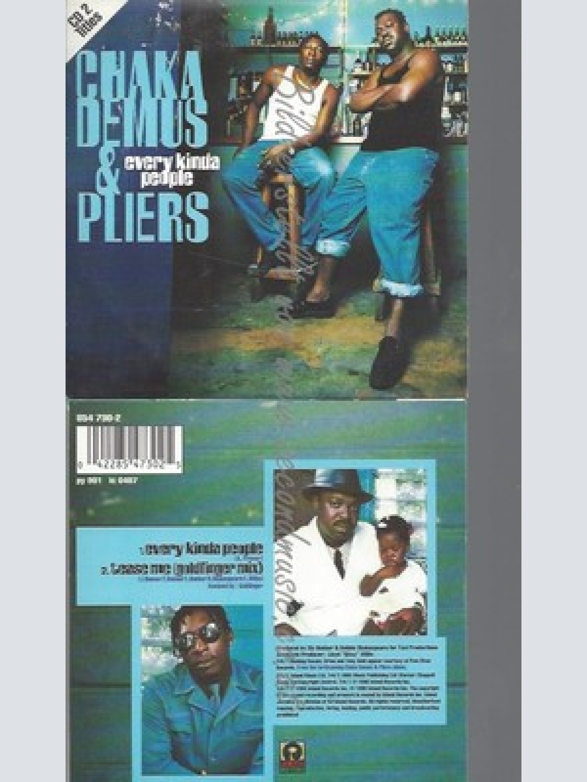 CD--CHAKA DEMUS & PLIERS--EVERY KINDA PEOPLE -PLUS 'TEASE ME [GOLDFINGER MIX]',