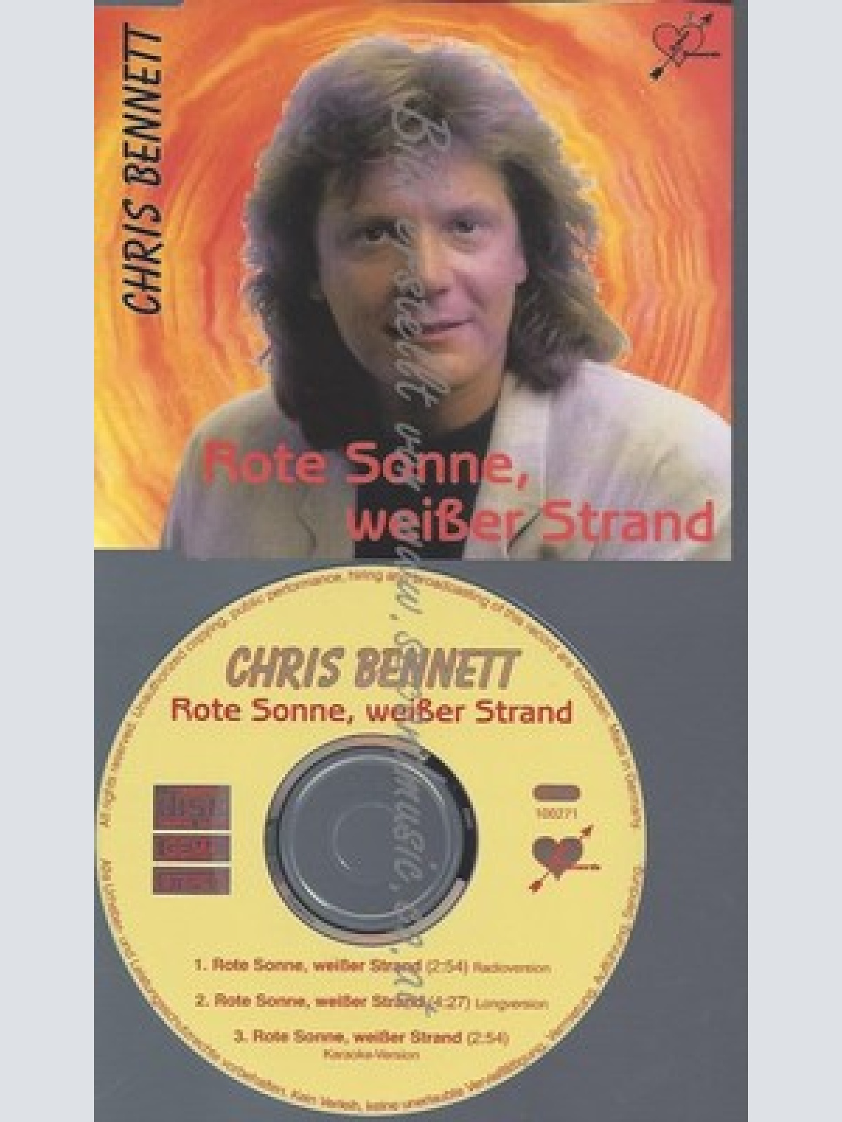 CD--CHRIS BENNETT--ROTE SONNE, WEISSER STRAND -INCL. KARAOKE-SINGLE