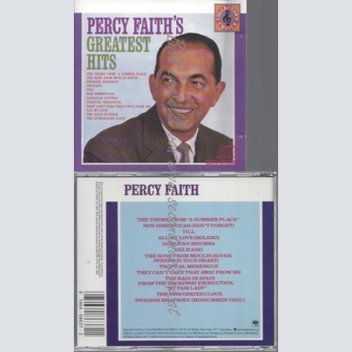 CD--PERCY FAITH--GREATEST HITS | IMPORT