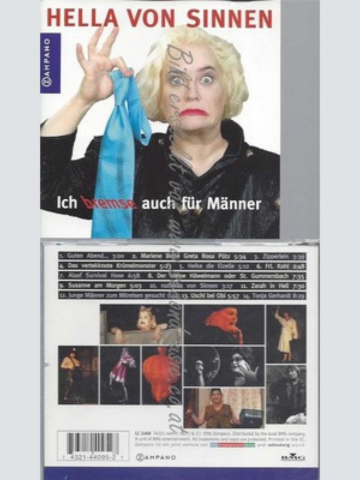 CD--HELLA VON  SINNEN - - -- ICH BREMSE AUCH FUER MAENNER