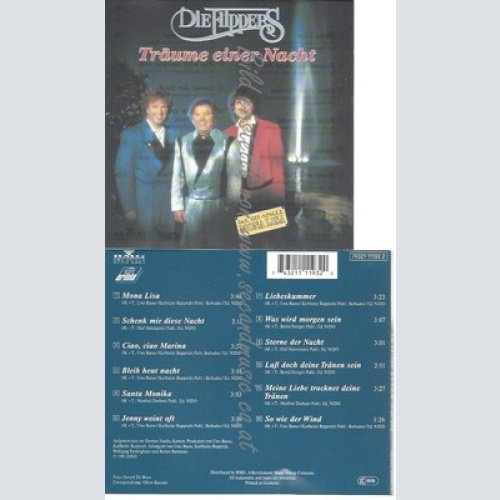 CD--DIE FLIPPERS - - -- TRAEUME EINER NACHT