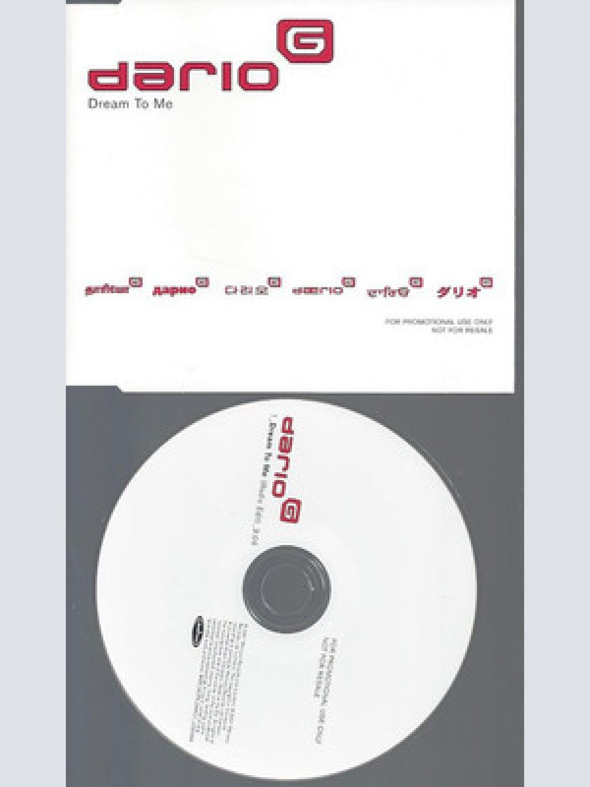 CD--PROMO--DARIO G--DREAM TO ME