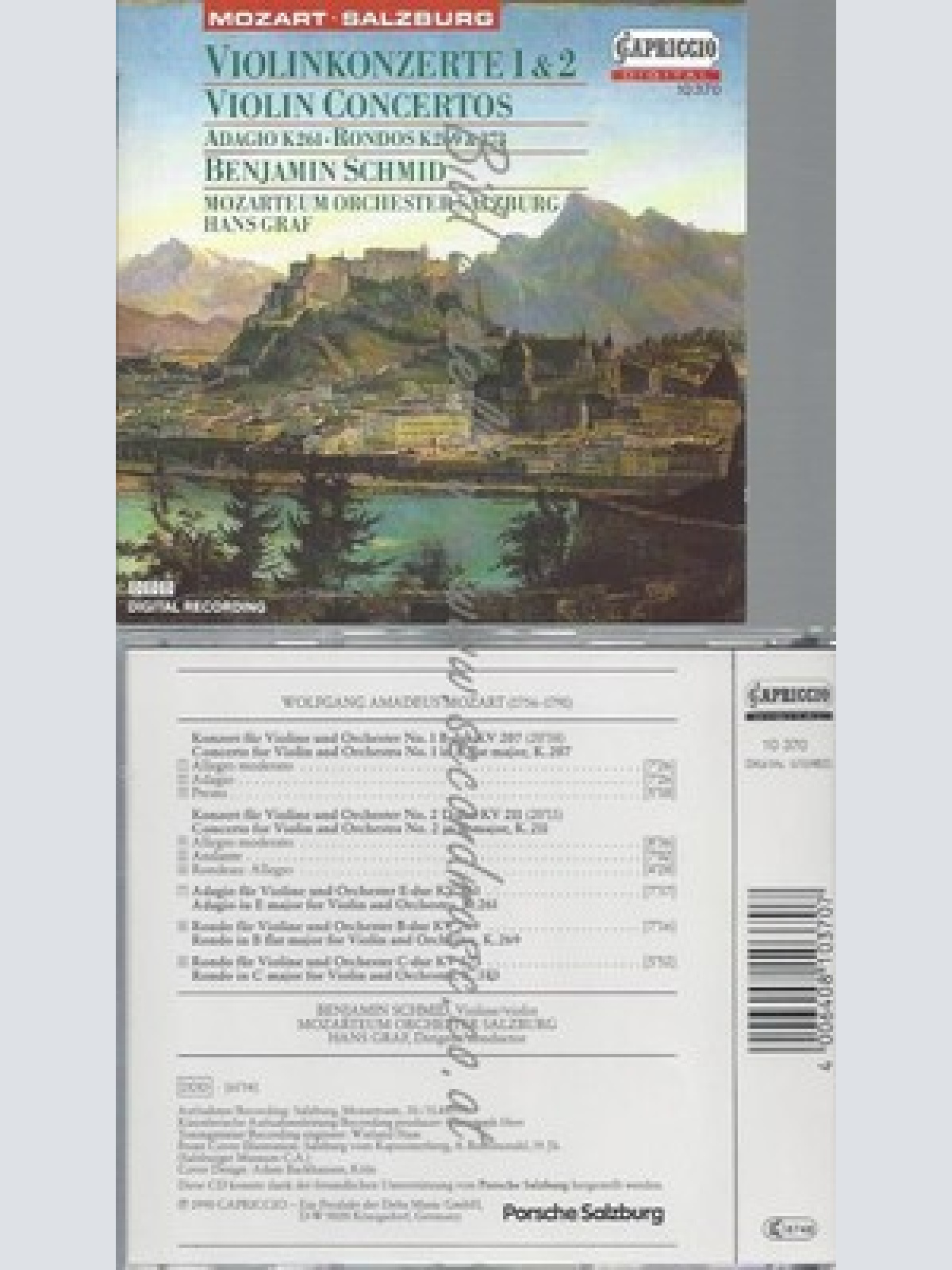 CD-- / SCHMID, GRAF, MOS UND WOLFGANG AMADEUS MOZART -- -- -- VIOLINKONZERTE 1+2