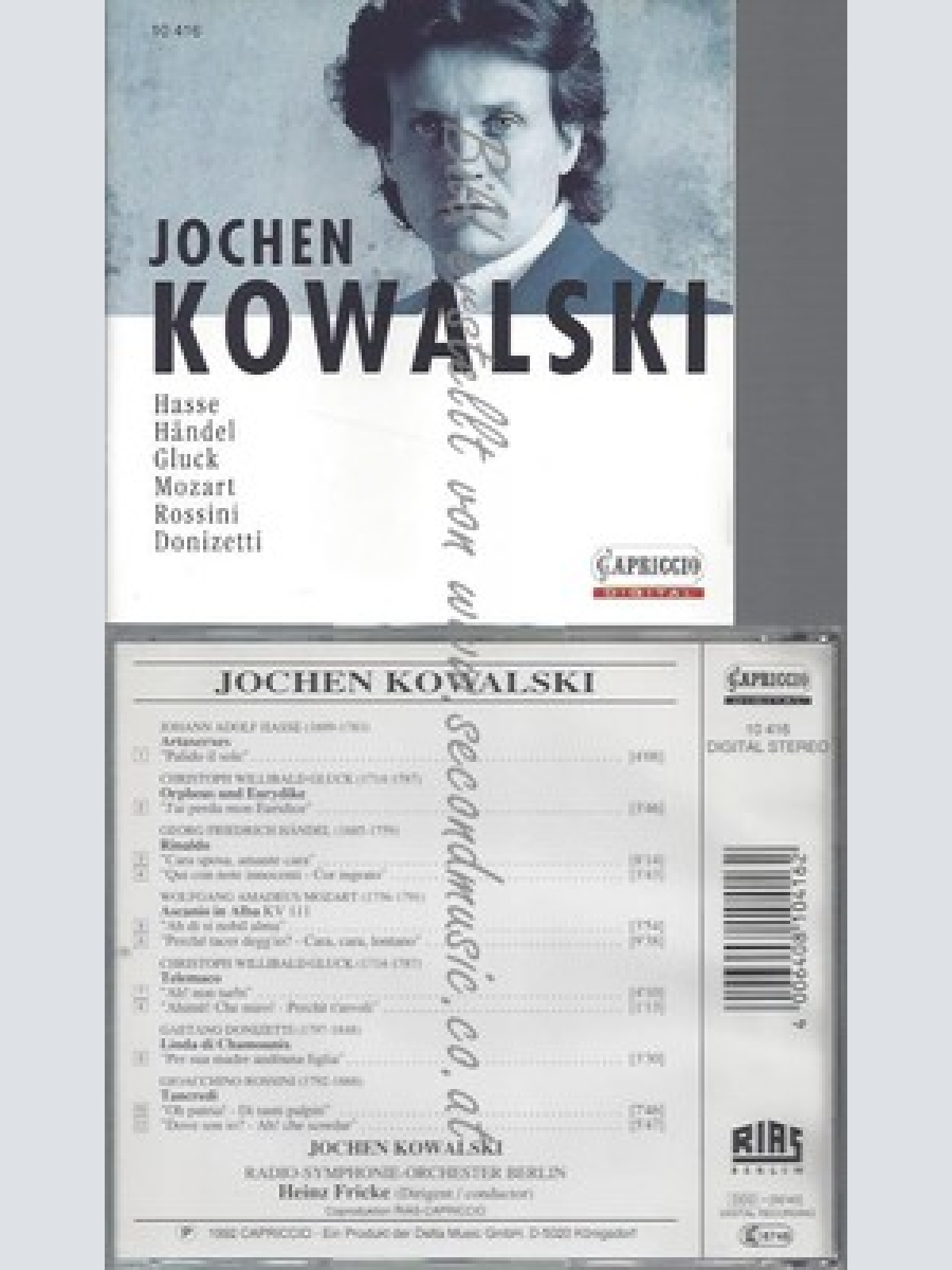 CD--JOCHEN KOWALSKI, FRICKE, RSOB UND HASSE -- -- -- OPERN-RECITAL
