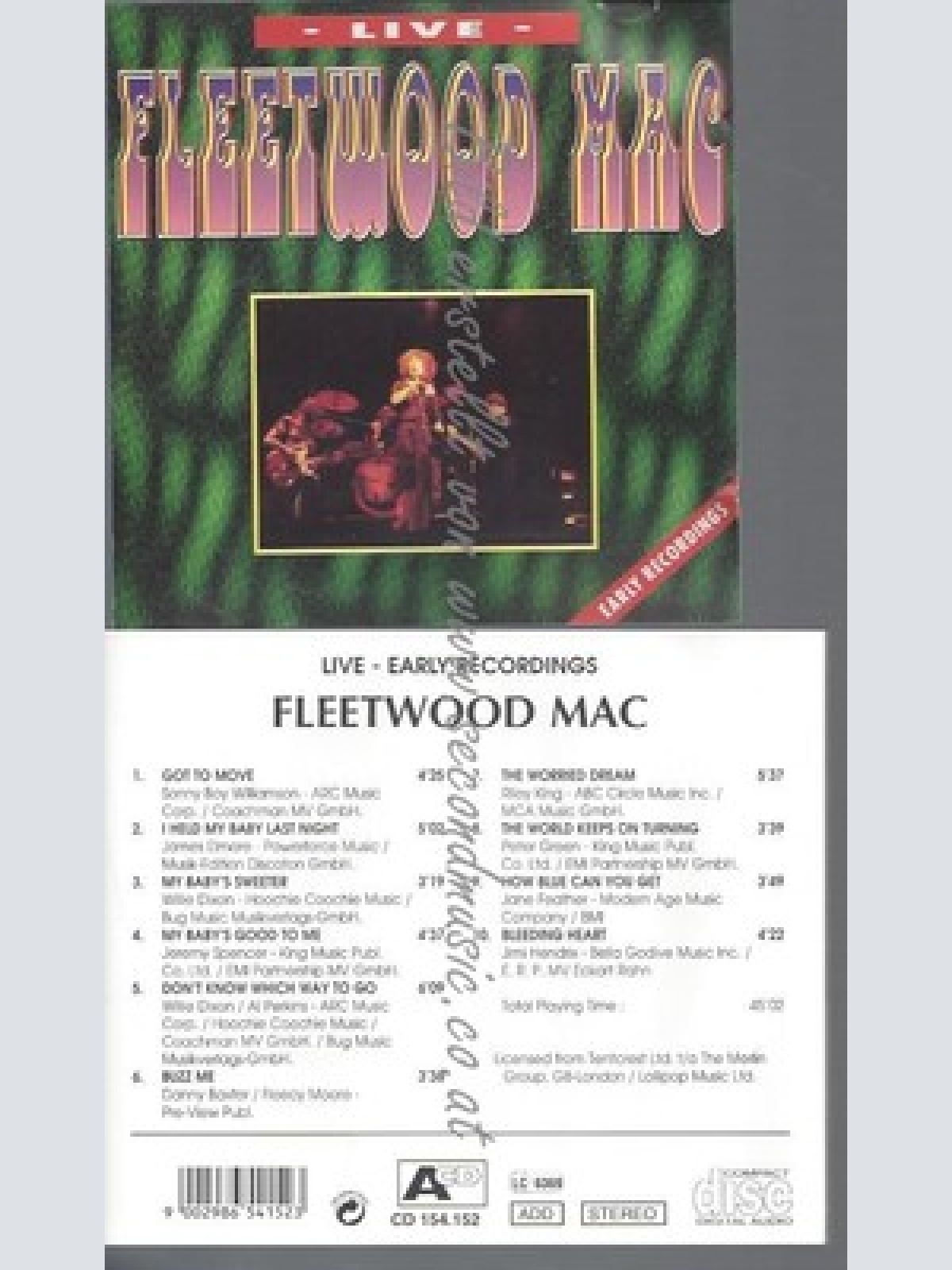 CD--ARLY RECORDINGS / FLEETWOOD MAC -- LIVE