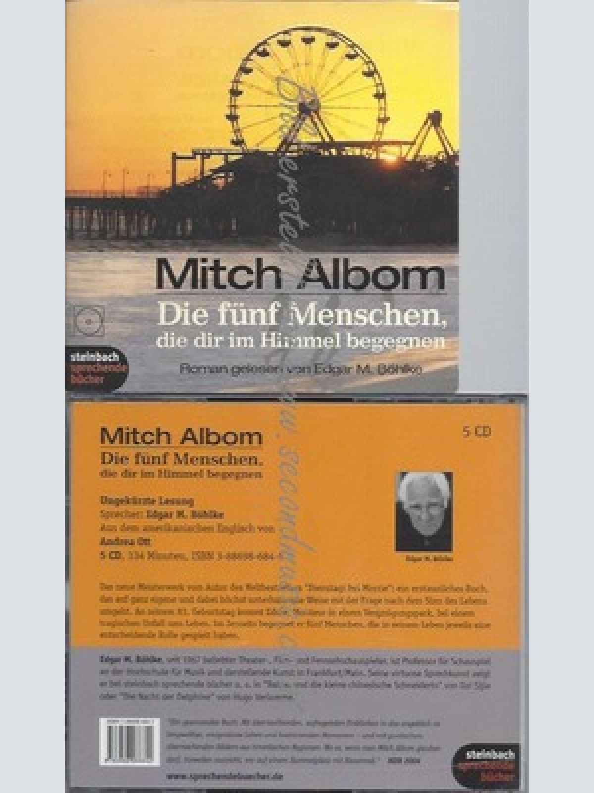 CD--- ---DIE FÜNF MENSCHEN, DIE DIR IM HIMMEL BEGEGNEN. 5 CDS