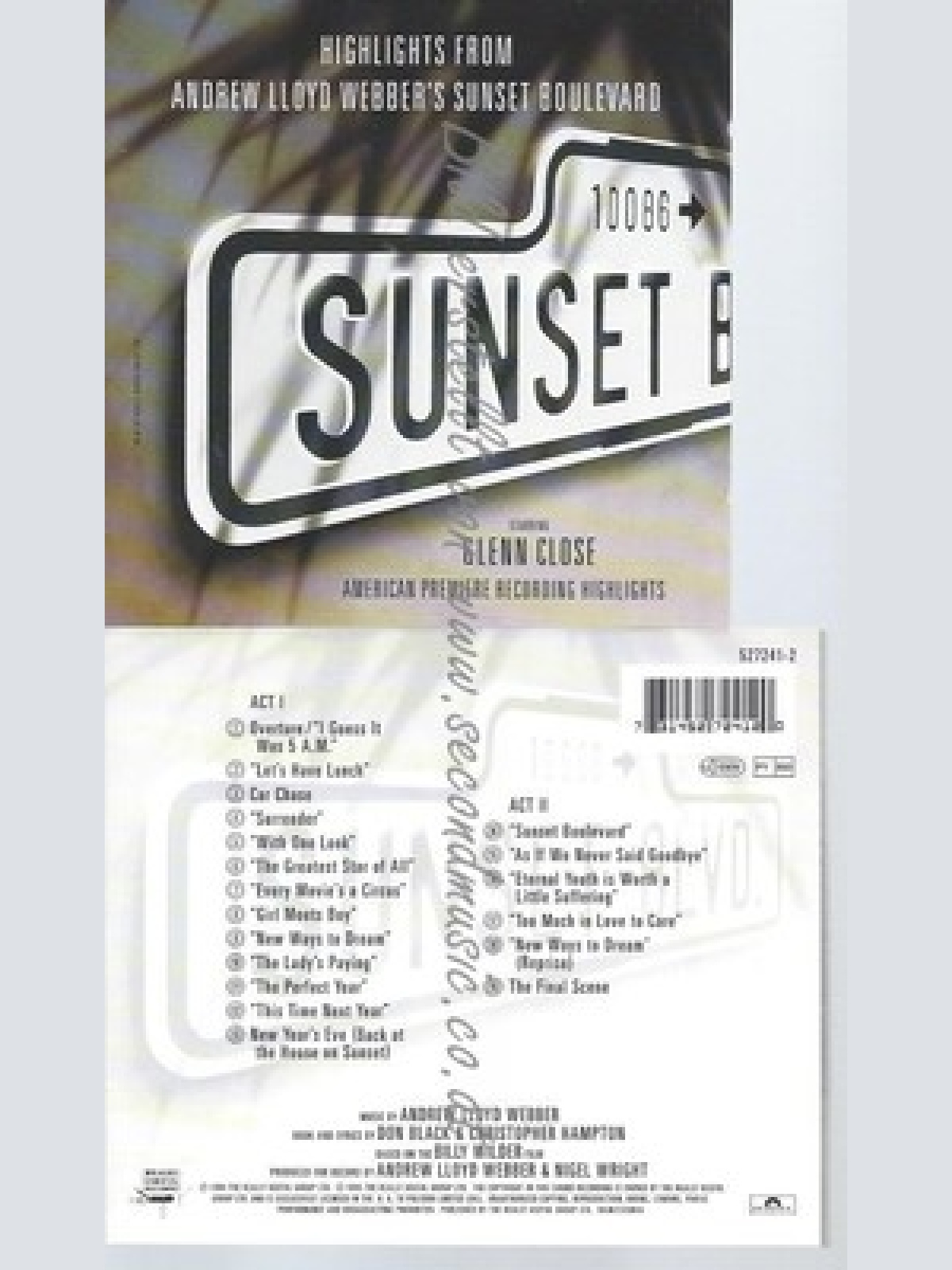 CD--ANDREW LLOYD WEBBER -- -- SUNSET BOULEVARD --