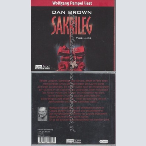 CD--DAN BROWN UND WOLFGANG PAMPEL - - -- SAKRILEG, 4 AUDIO-CDS