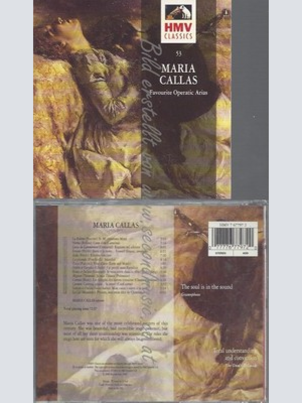 CD--MARIA CALLAS -- FAVOURITE OPERATIC ARIAS --