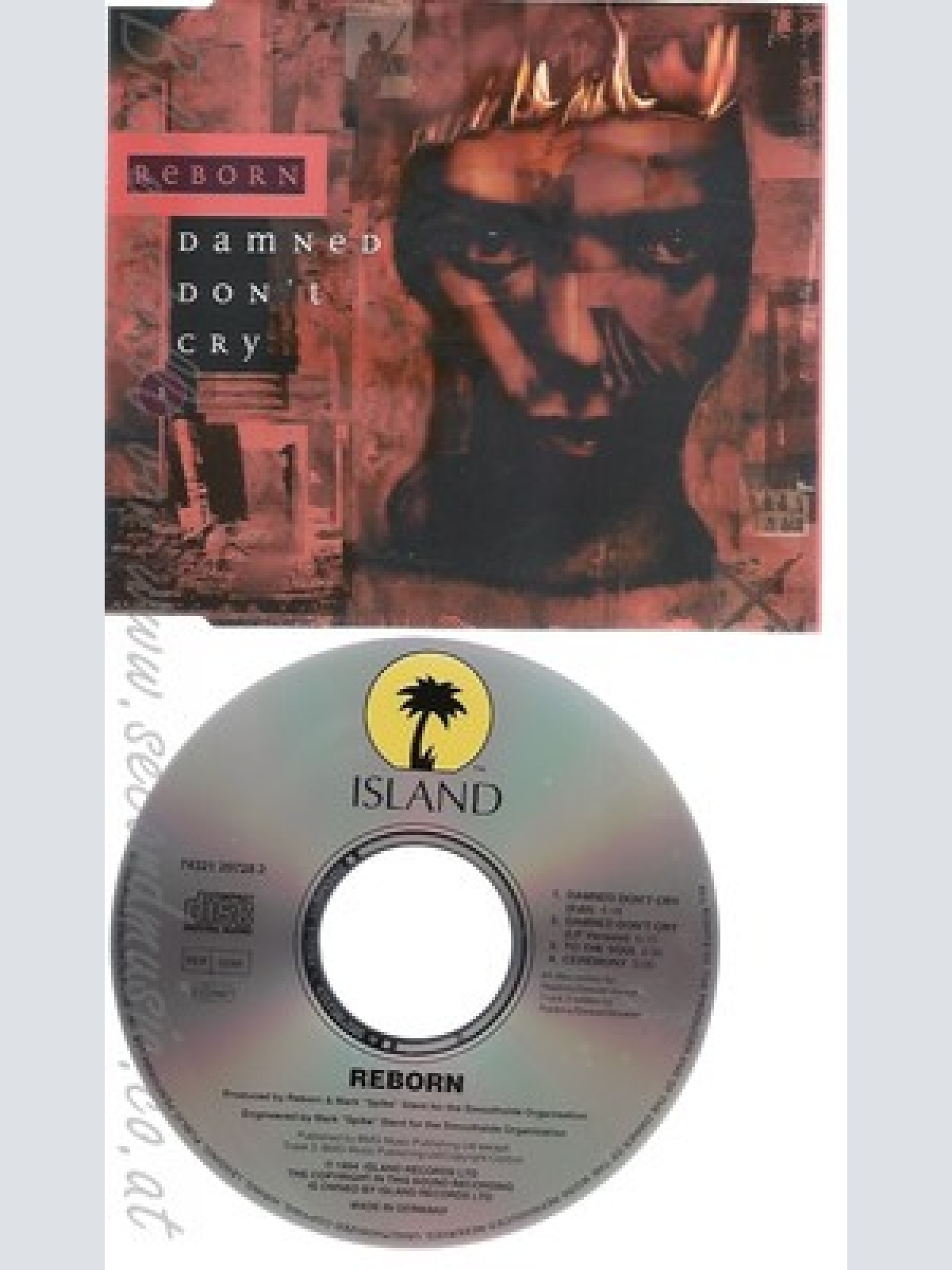 CD--REBORN - SINGLE -- DAMNED DON'T CRY -INCL. 2 VERSIONS,   -