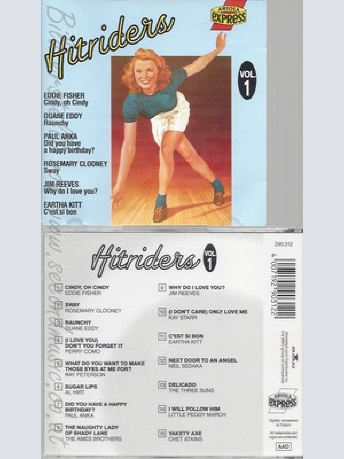 CD--HITRIDERS 1 -- -- EDDIE FISHER, ROSEMARY CLOONEY, DUANE EDDY..
