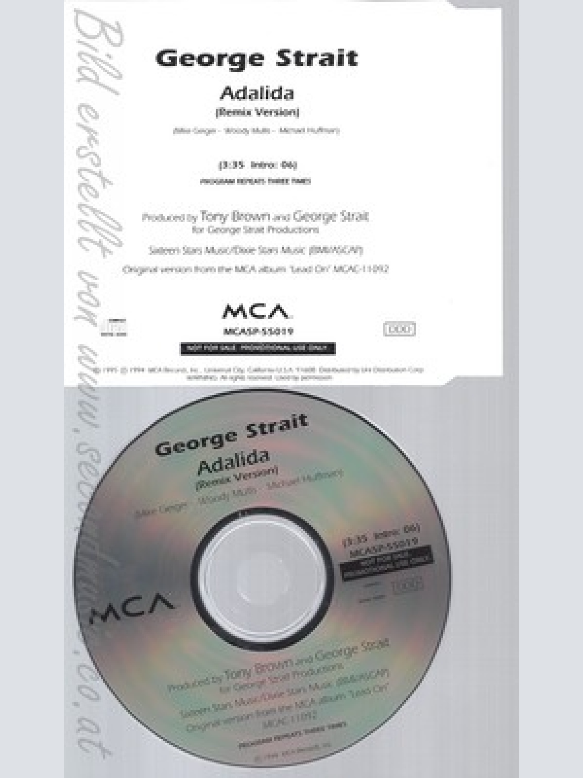 CD--GEORGE STRAIT--ADALIDA--PROMO