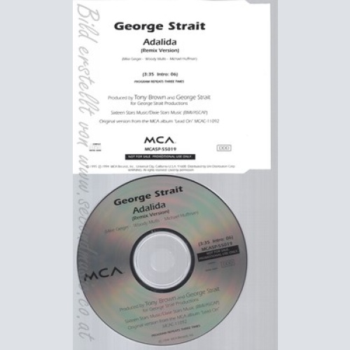 CD--GEORGE STRAIT--ADALIDA--PROMO