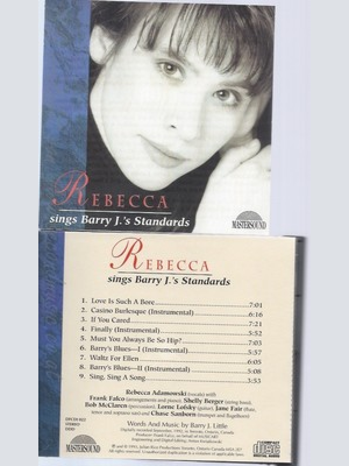 CD--REBECCA--SINGS BARRY J S STANDARDS