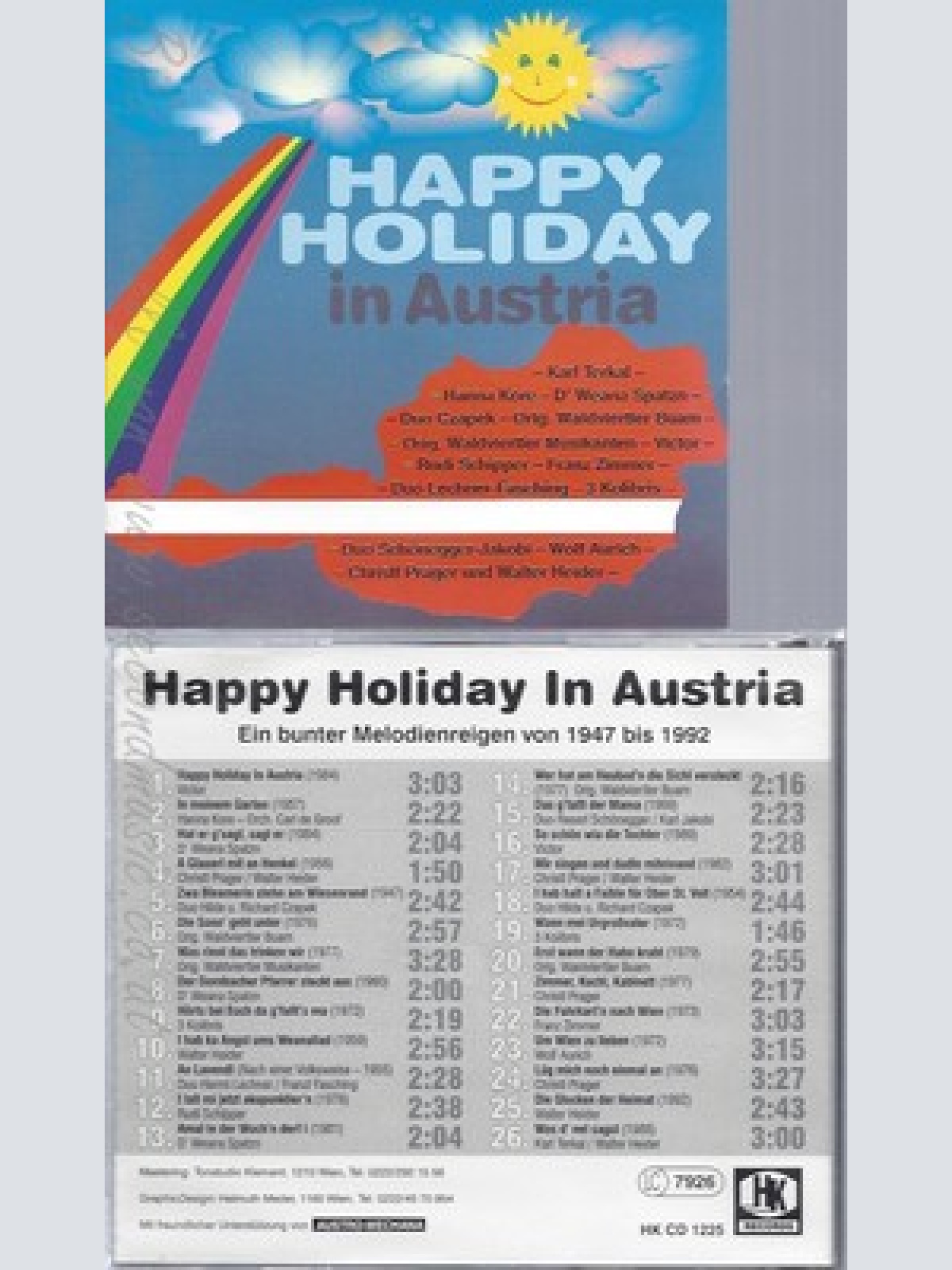 CD--HAPPY HOLIDAY AUSTRIA--WALDVIERTLER BUAM-3 KOLIBRIS--VA--