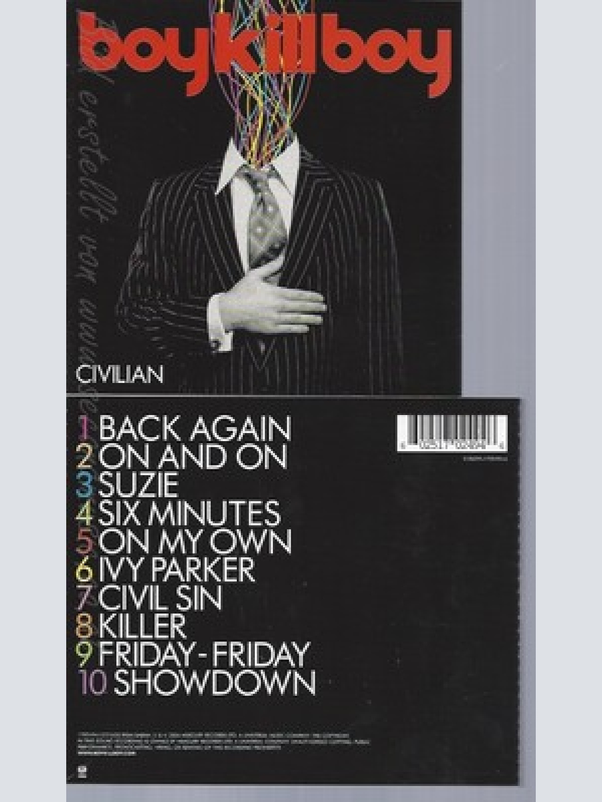 CD--BOY KILL BOY -- -- CIVILIAN