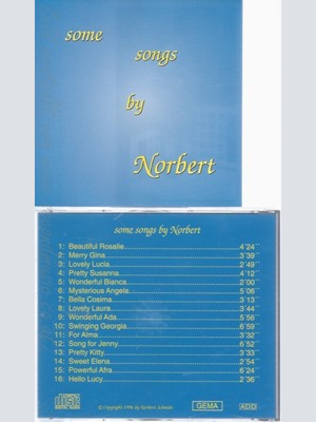 CD--SOME SONGS BY NORBERT--