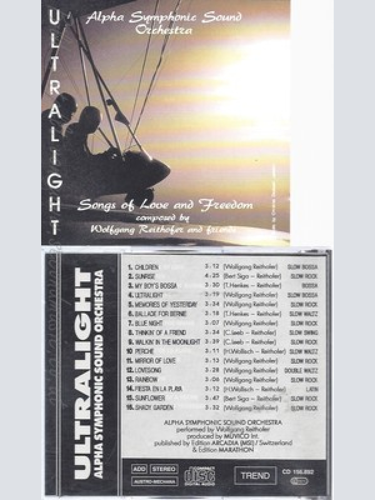 CD--ULTRALIGHT--ALPHA SYMPHONIC SOUND ORCHESTRA--SONGS OF LOVE AND FREEDOM