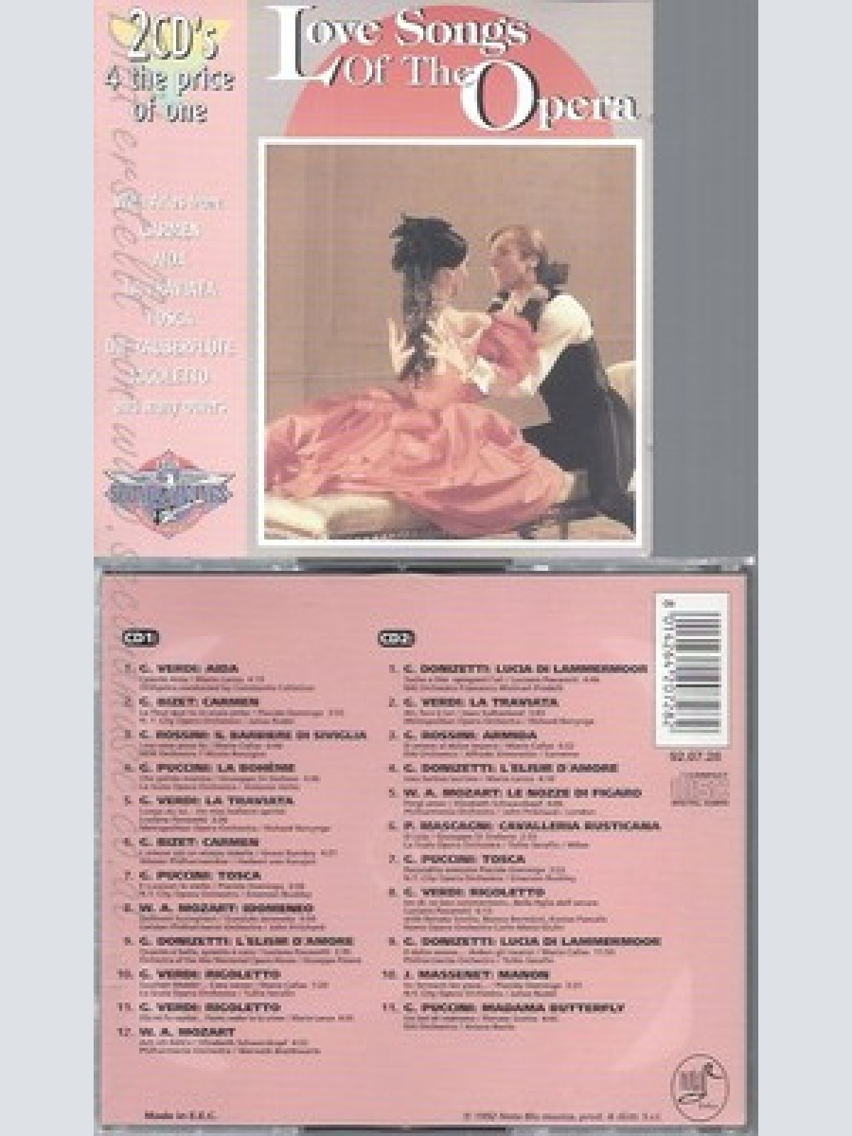 CD--VERDI, BIZET, PUCCINI UND MOZART --- LOVE SONGS OF THE OPERA