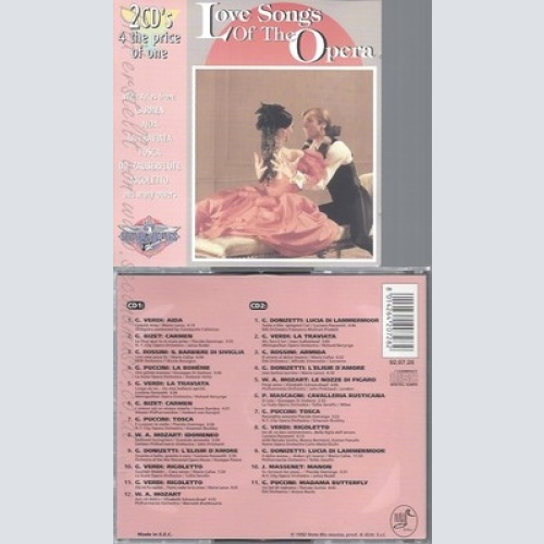 CD--VERDI, BIZET, PUCCINI UND MOZART --- LOVE SONGS OF THE OPERA
