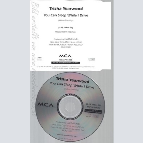 CD--TRISHA YEARWOOD--YOU CAN SLEEP WHILE I DRIVE--PROMO