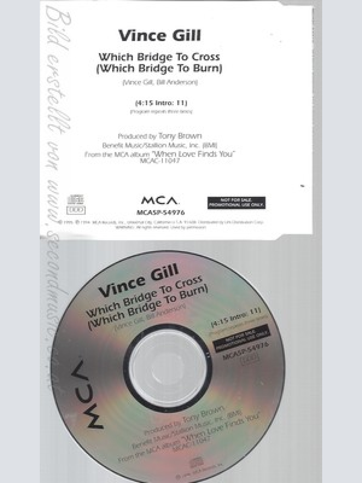 CD--VINCE GILL--WICH BRIDGE TO CROSS--PROMO