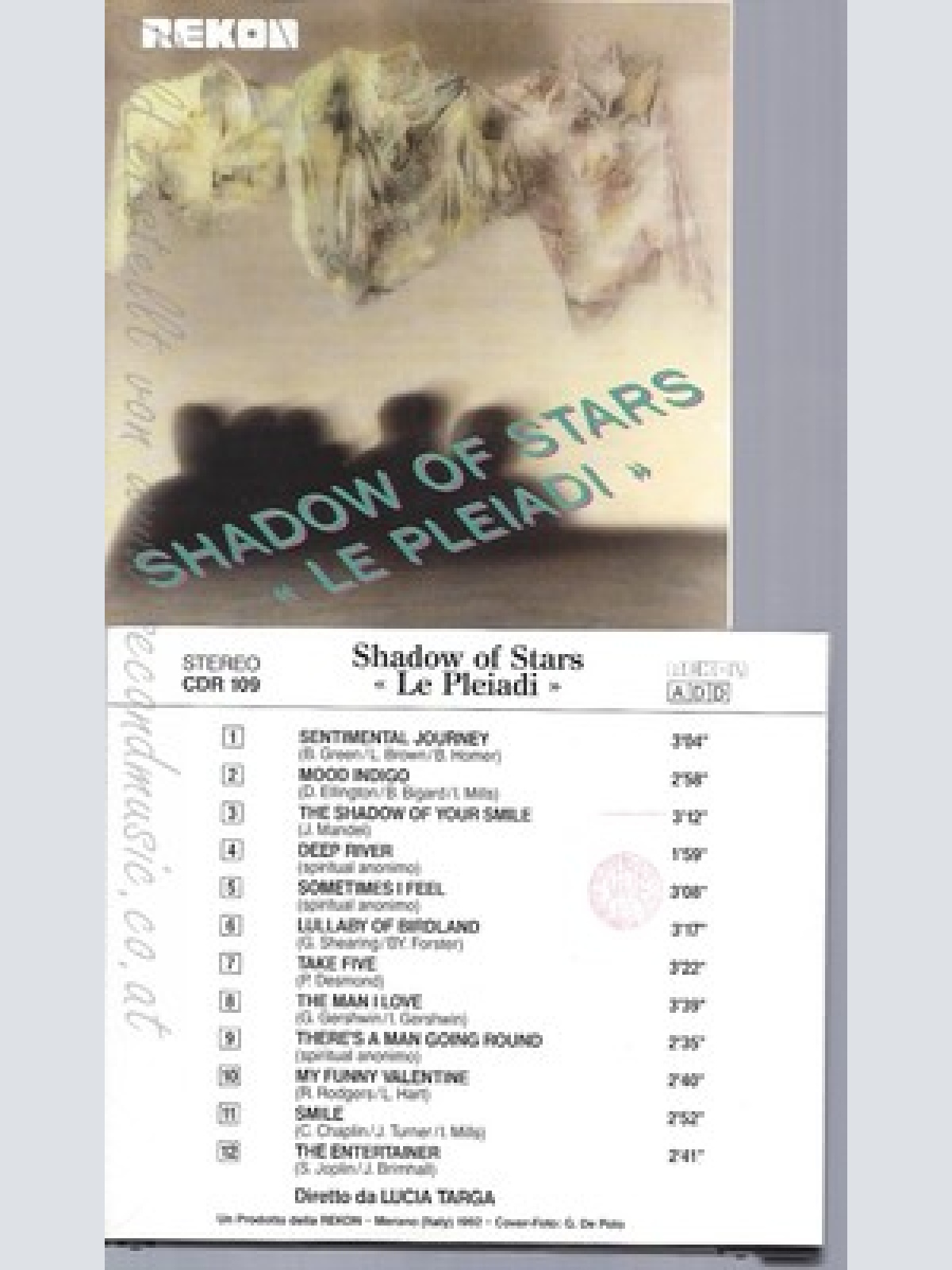 CD--REKON --SHADOW OF STARS LE PLEIADI