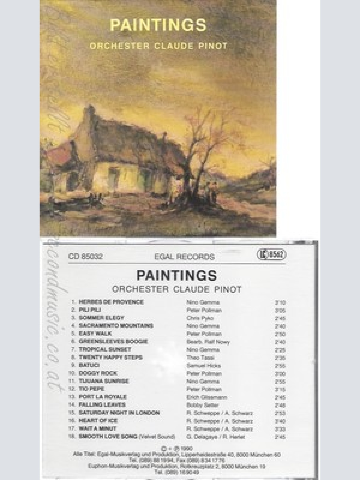 CD--PAINTINGS--ORCHESTER CLAUDE PINOT